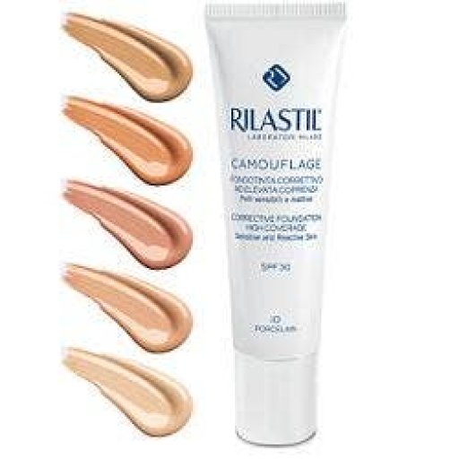 Rilastil - Fondotinta Correttivo Elevata Coprenza SPF30 Natural 20 30ml - Per un Trucco Perfetto e Protetto