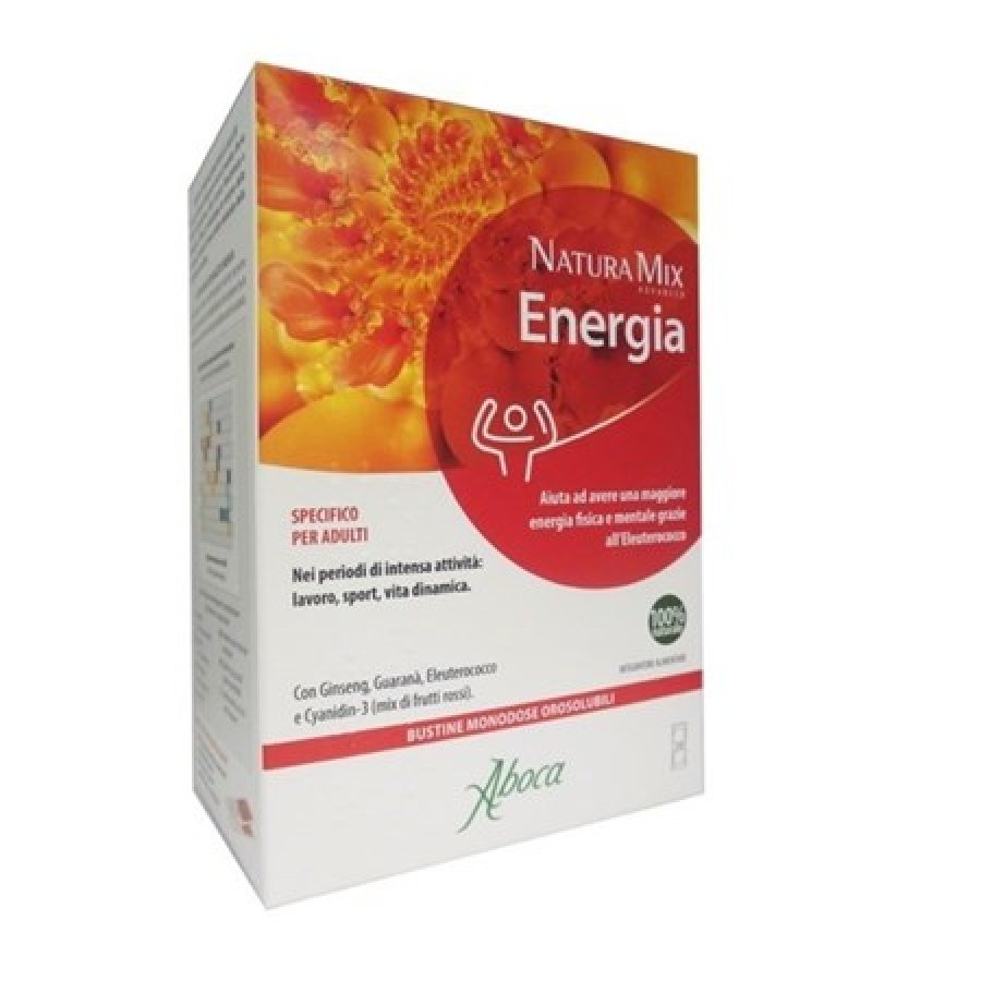 Aboca Natura Mix Advanced Energia - Integratore Energizzante, 20 Bustine