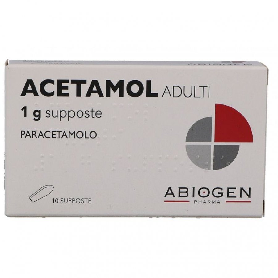 Abiogen Pharma - Acetamol Adulti 10 supposte 1g