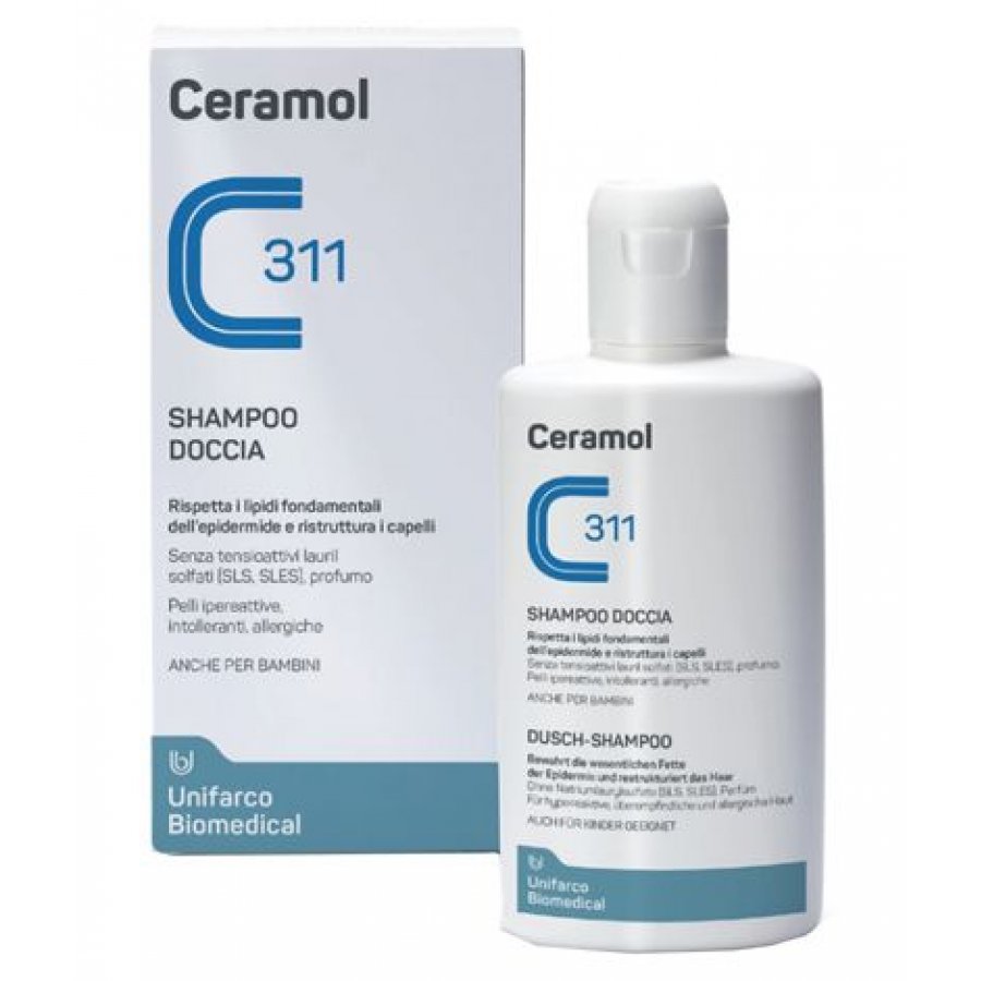 Ceramol 311 Shampoo Doccia Alta Tollerabilità 200ml - Delicata Pulizia per Corpo e Capelli