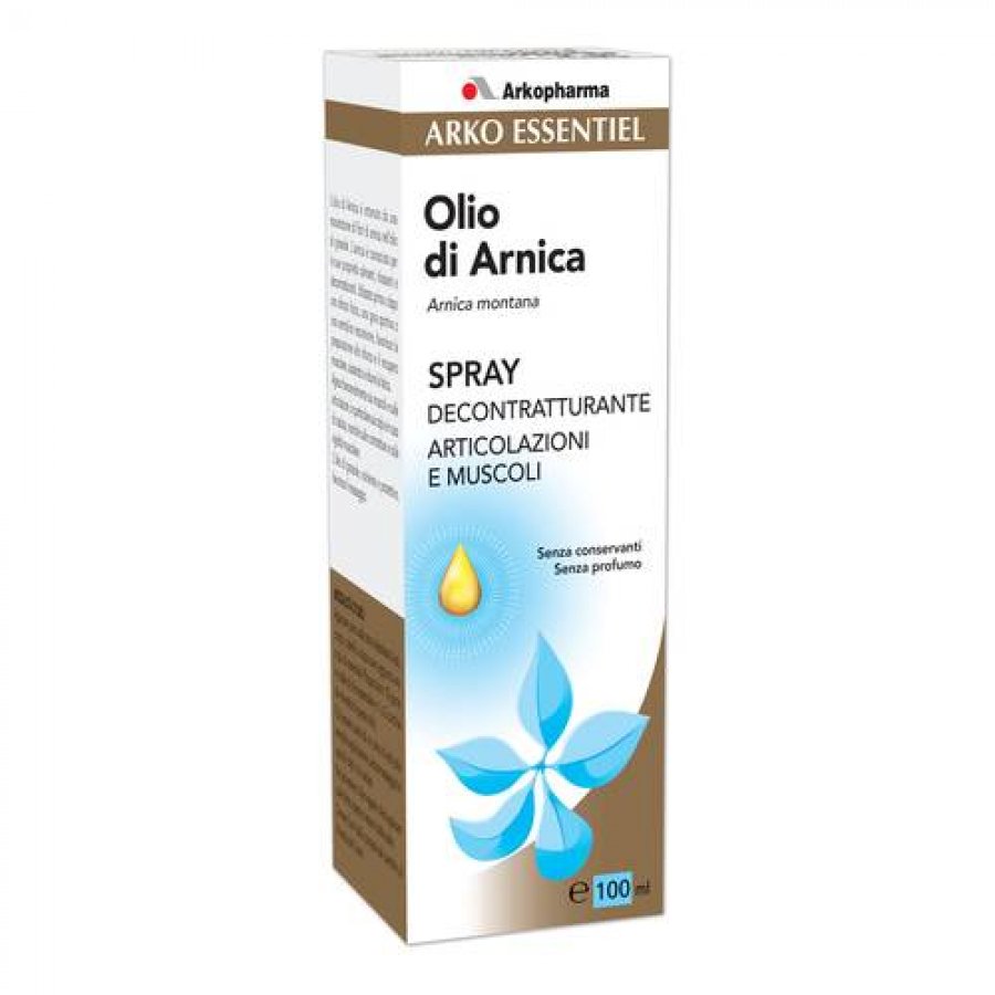 Arko Essentiel Olio Di Arnica  - Spray Decontratturante Per Articolazioni E Muscoli 100 ml