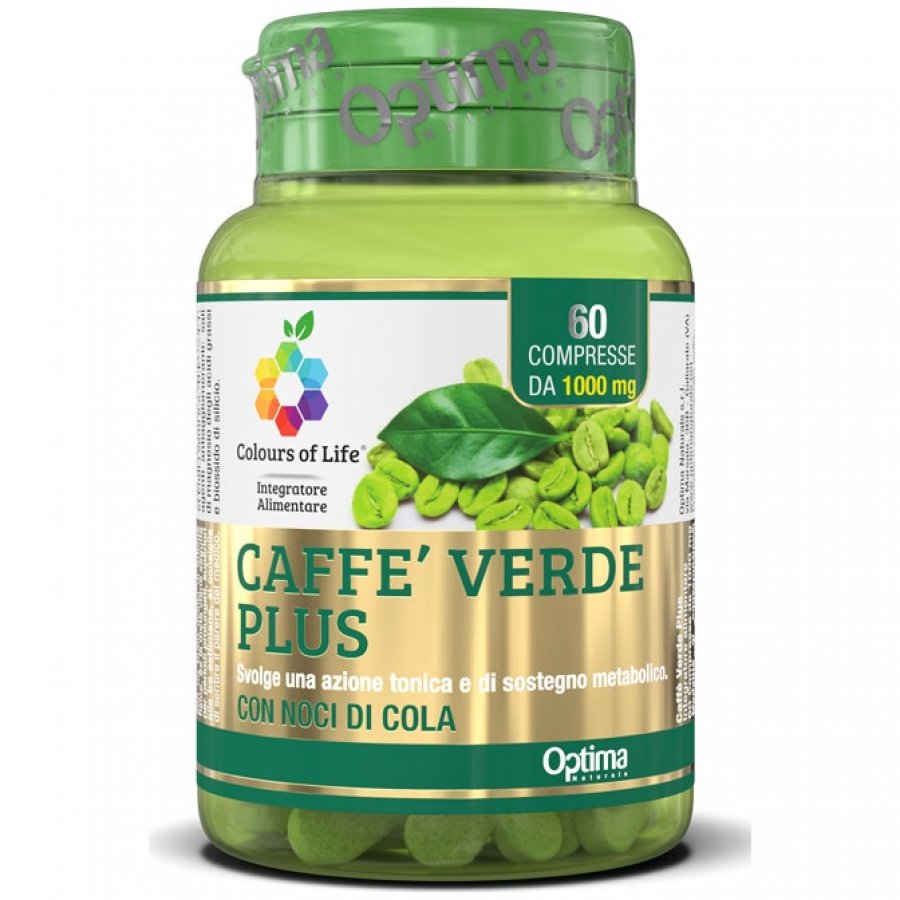Colours Of Life - Caffè Verde Plus 60 Compresse da 1000 mg - Integratore per Tono e Sostegno Metabolico