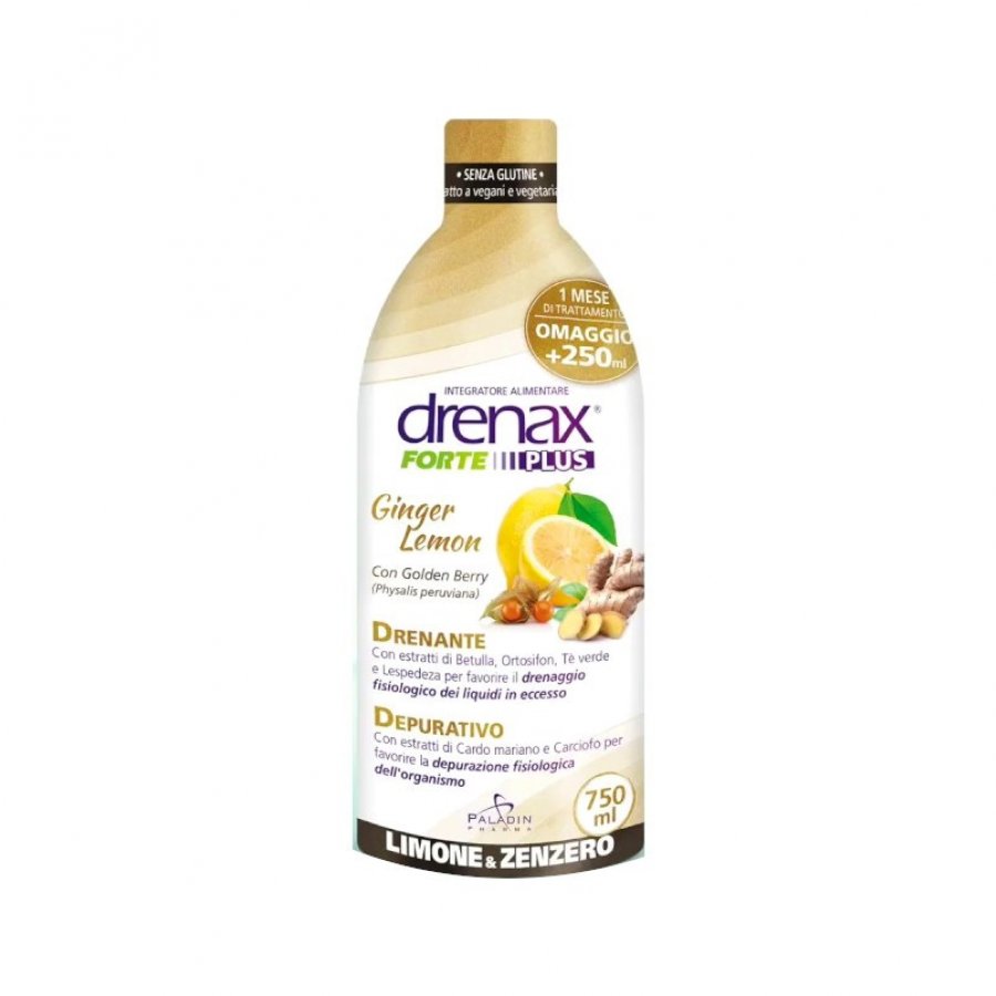 Drenax Forte Ginger Lemon 750 ml - Integratore per la Digestione con Zenzero e Limone