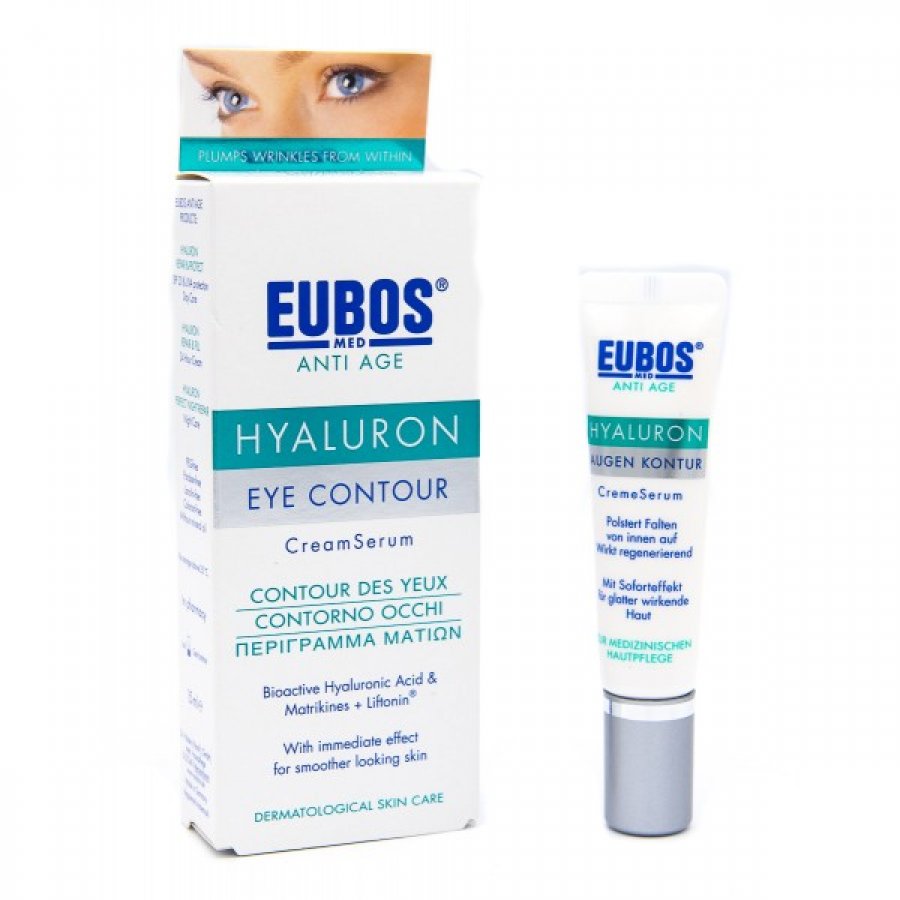 Eubos Hyaluron Eye Contour 15ml - Contorno Occhi Idratante con Acido Ialuronico
