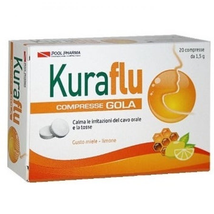 Kuraflu Gola Limone/Miele 20 Compresse - Compresse Calmanti per la Gola