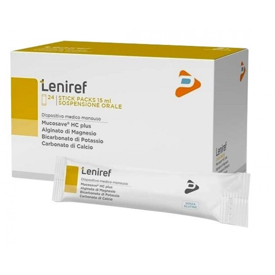 Pharma Line - Leniref 24 Stick Packs da 15ml: Integratore Lenitivo per il Benessere Digestivo