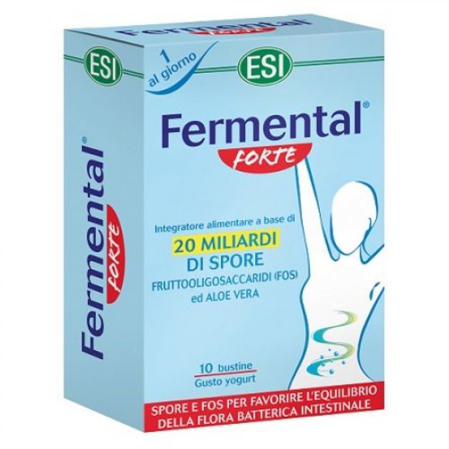 ESI Fermental Max, Integratore Fermenti Lattici e Vitamina B, 10 Bustine - Regolarità Intestinale