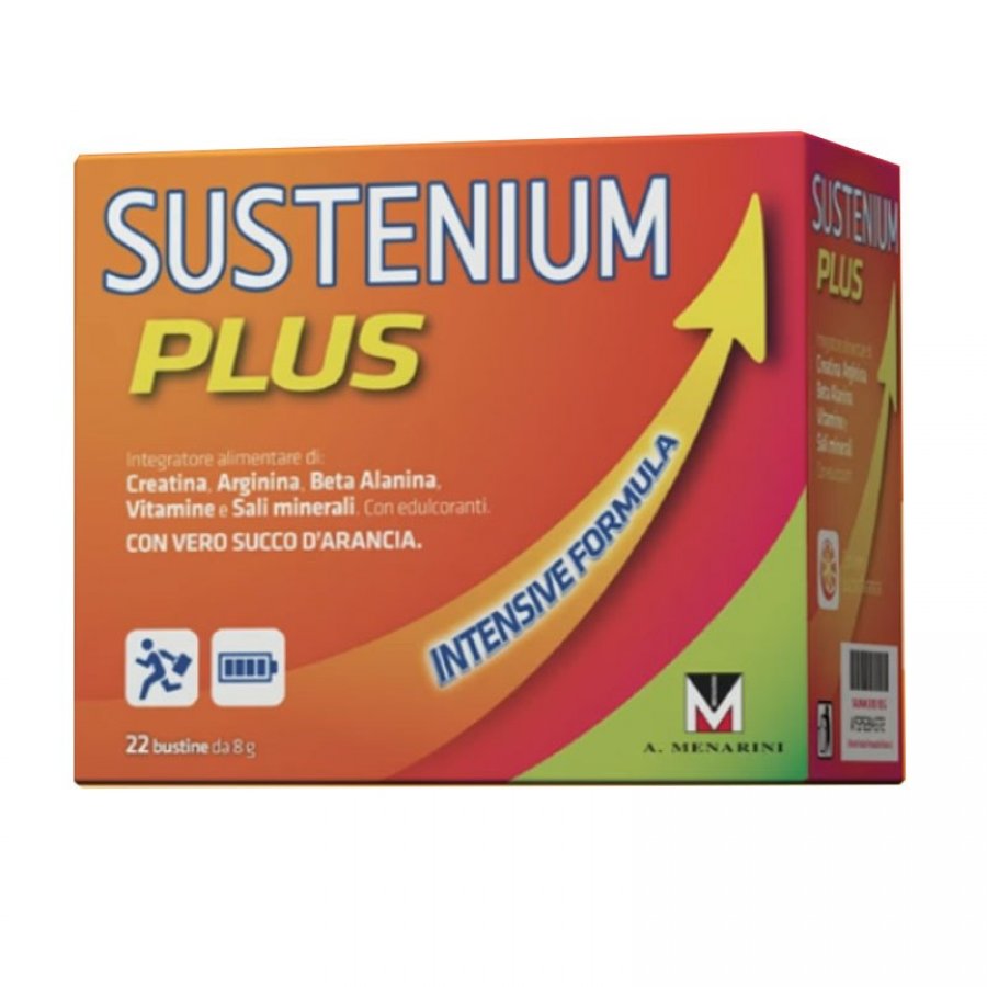 Sustenium Plus 22 Bustine - Integratore Energizzante con Aminoacidi, Vitamine e Minerali
