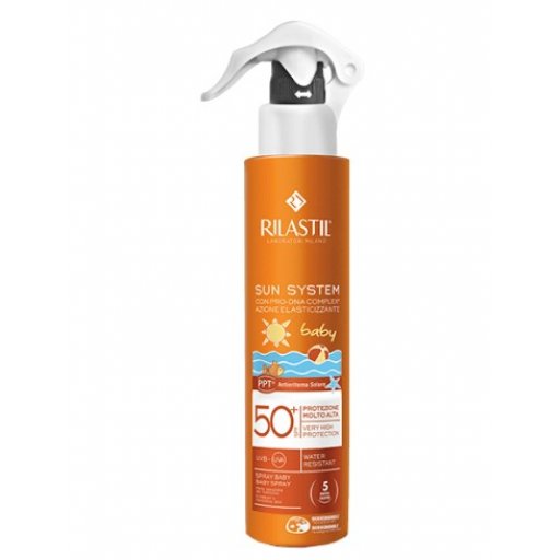 Rilastil Sun System Baby Spray SPF50+ 200ml - Protezione Solare Alta per la Pelle Sensibile dei Bambini