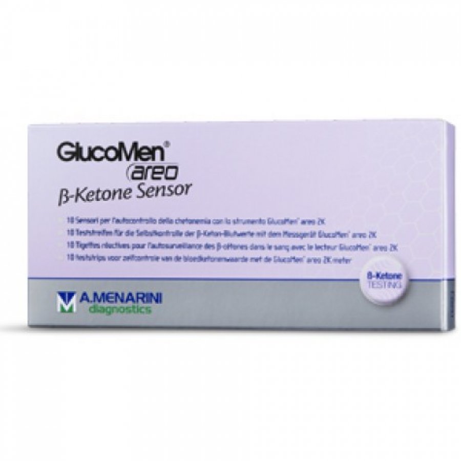 Glucomen Aero B-Ketone Sensor Strisce Misurazione Chetonemia 10 Pezzi
