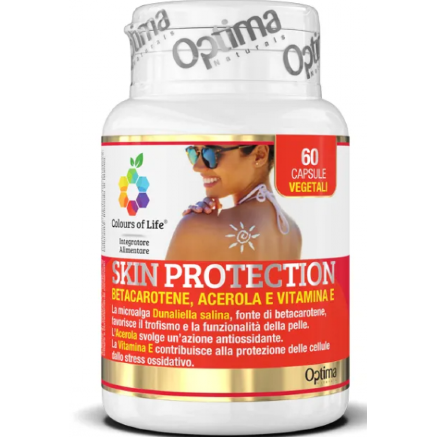 Colours Of Life - Skin Protection 60 Capsule Vegetali 500 mg - Integratore Antiossidante per la Protezione della Pelle e delle Cellule