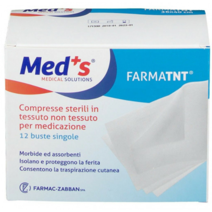 Garza compressa meds tessuto non tessuto 5x5cm 12 pezzi peelopen