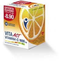 Vita Act Vitamina C 1000mg - Integratore di Vitamina C ad Alta Potenza, 30 Compresse