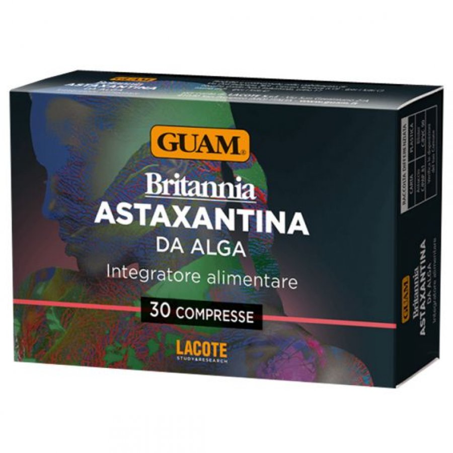 Guam Britannia Astaxantin 30 Compresse - Integratore Alimentare Antiossidante