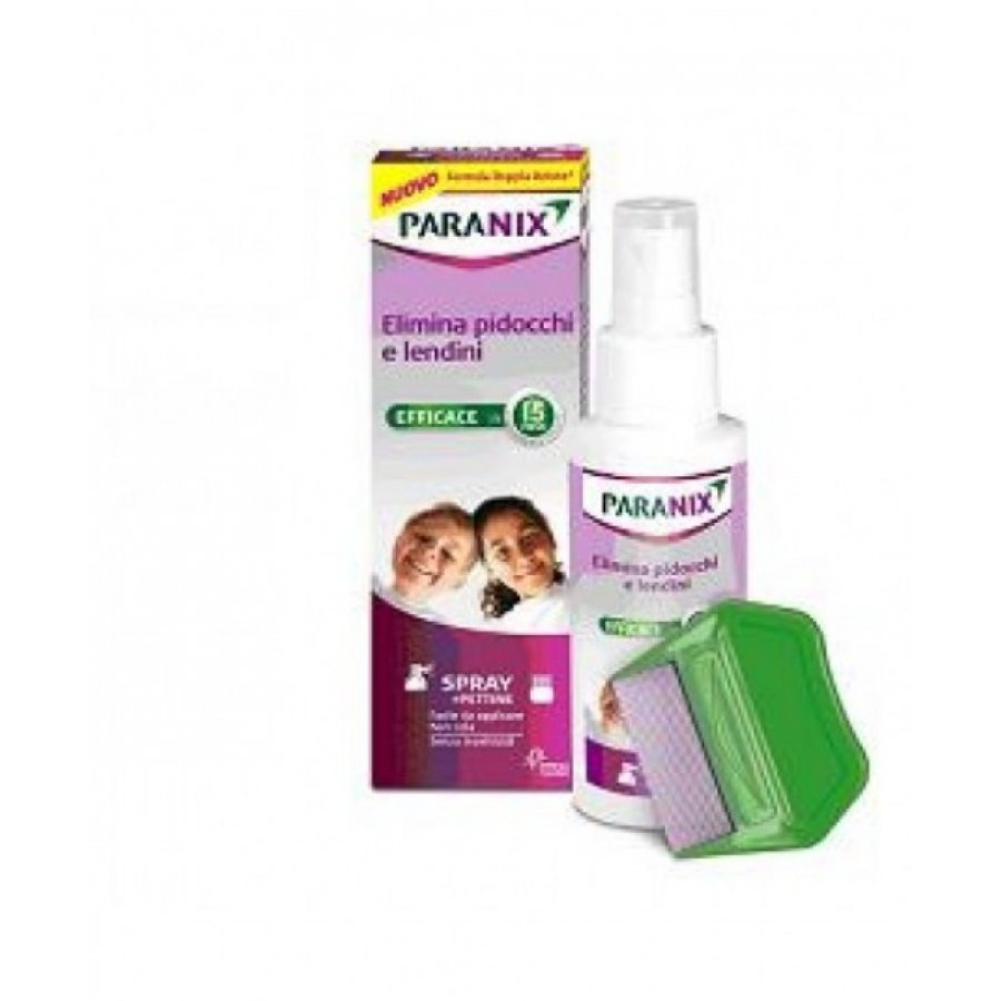 Paranix Spray Trattamento Pidocchi e Lendini 100ml, Rimedio Efficace per l'Eliminazione dei Pidocchi