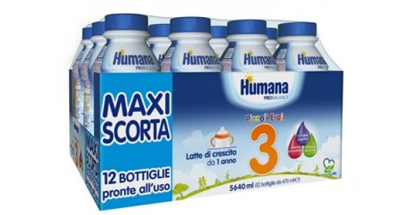 Humana 3 probalance multipack maxi scorta 12 bottiglie da 470 ml