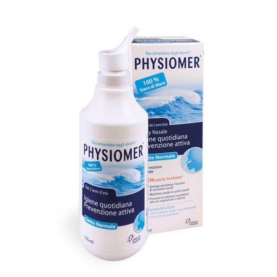 Physiomer Getto Normale Spray Nasale 135ml, Soluzione Idratante per la Pulizia Nasale