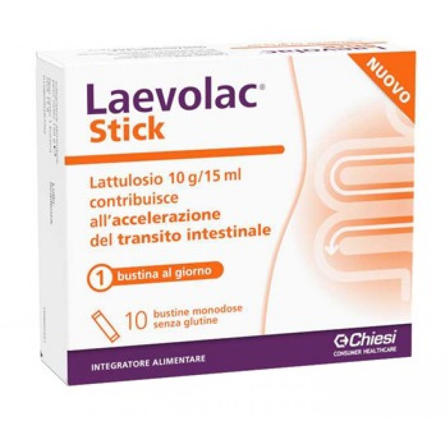 Laevolac Stick 10 Bustine - Integratore per Stitichezza Occasionale