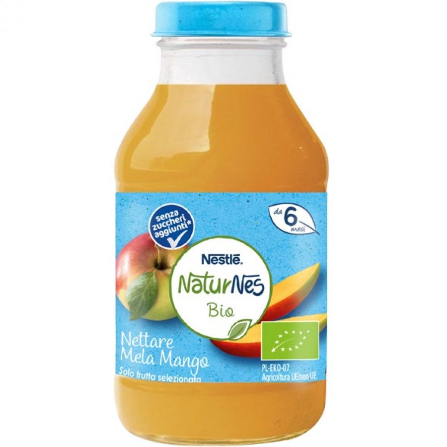 Nestlé - Naturnes Bio Nettare Mela e Mango 200ml - Alimentazione Biologica per Bambini