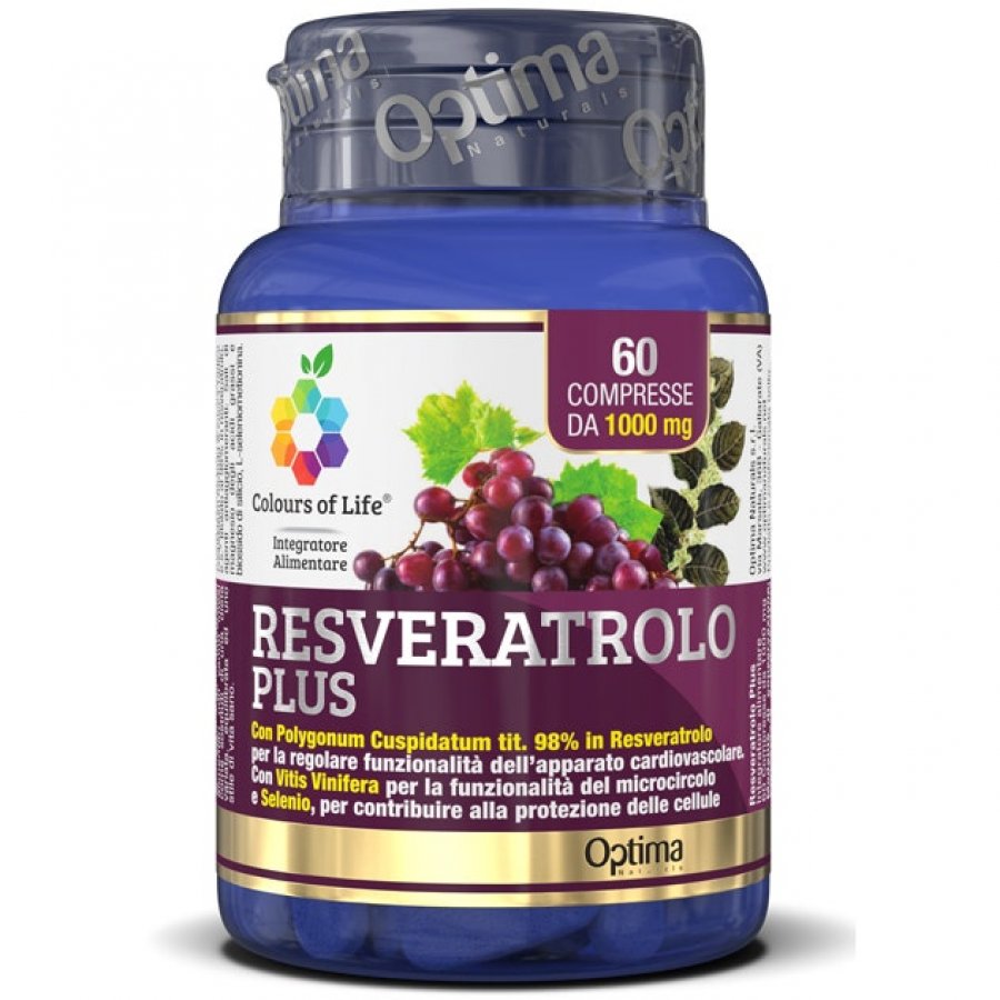 Resveratrolo Plus 60 Compresse 1000 mg - Integratore per la Salute Cardiovascolare
