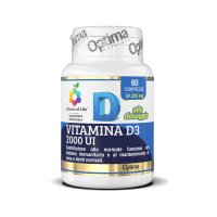 Colours Of Life - Vitamina D3 2000 UI 60 Compresse - Integratore per Sistema Immunitario, Ossa e Denti
