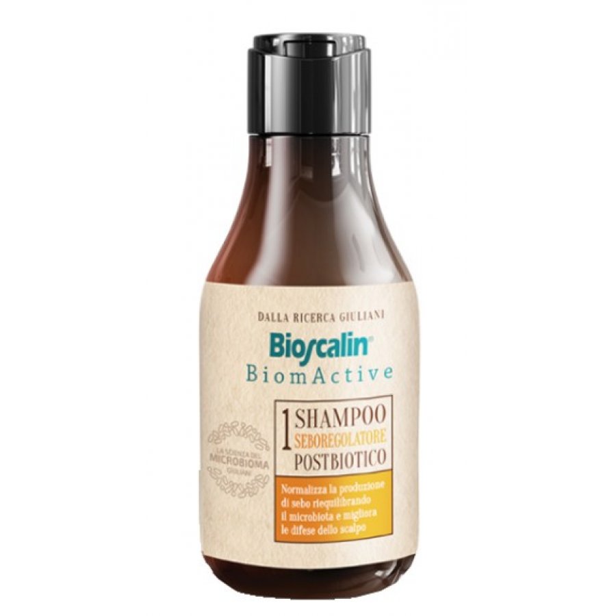 Bioscalin - Biomactive Shampoo Sebo Regolatore Prebiotico 200ml - Trattamento per Capelli Grassi e Cuoio Capelluto Disarmonico