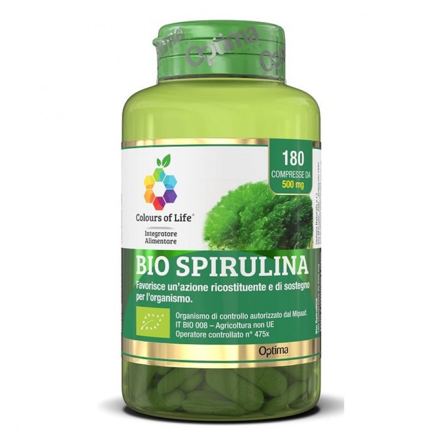 Optima - Bio Spirulina Colours Of Life, 180 Compresse