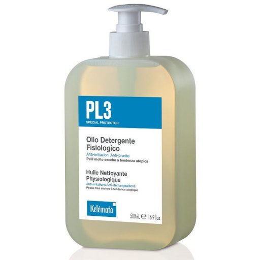 PL3 Olio Detergente Fisiologico 500 ml - Detergente per Pelli Secche e Sensibili