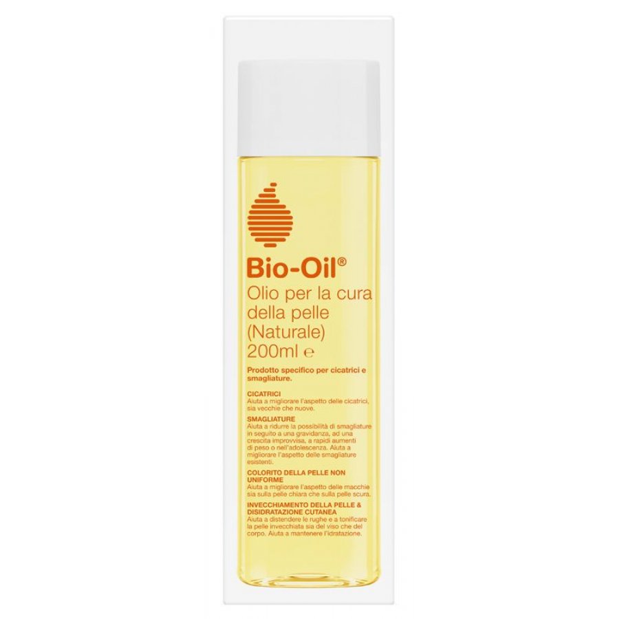 Bio Oil - Olio Dermatologico Naturale 200ml, Trattamento per Cicatrici, Smagliature e Pelle Radiante