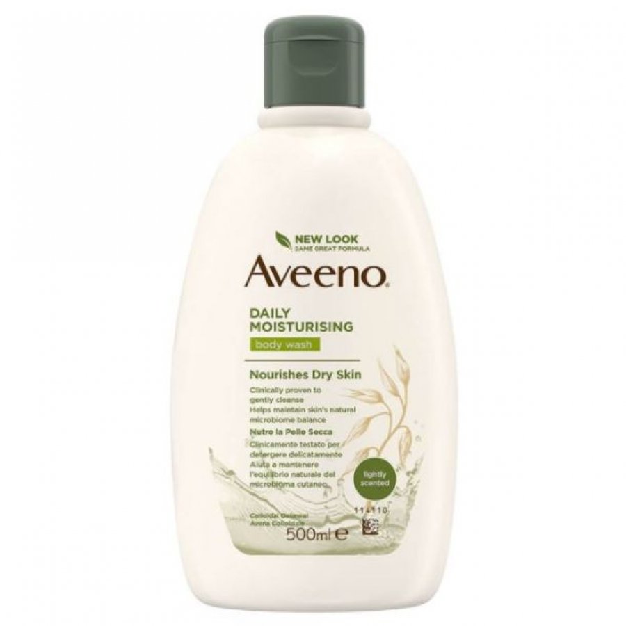 Aveeno Bagnoschiuma Daily Moisturising, Bagnodoccia Idratante Corpo all'Avena per Pelle Normale e Secca 500 ml 