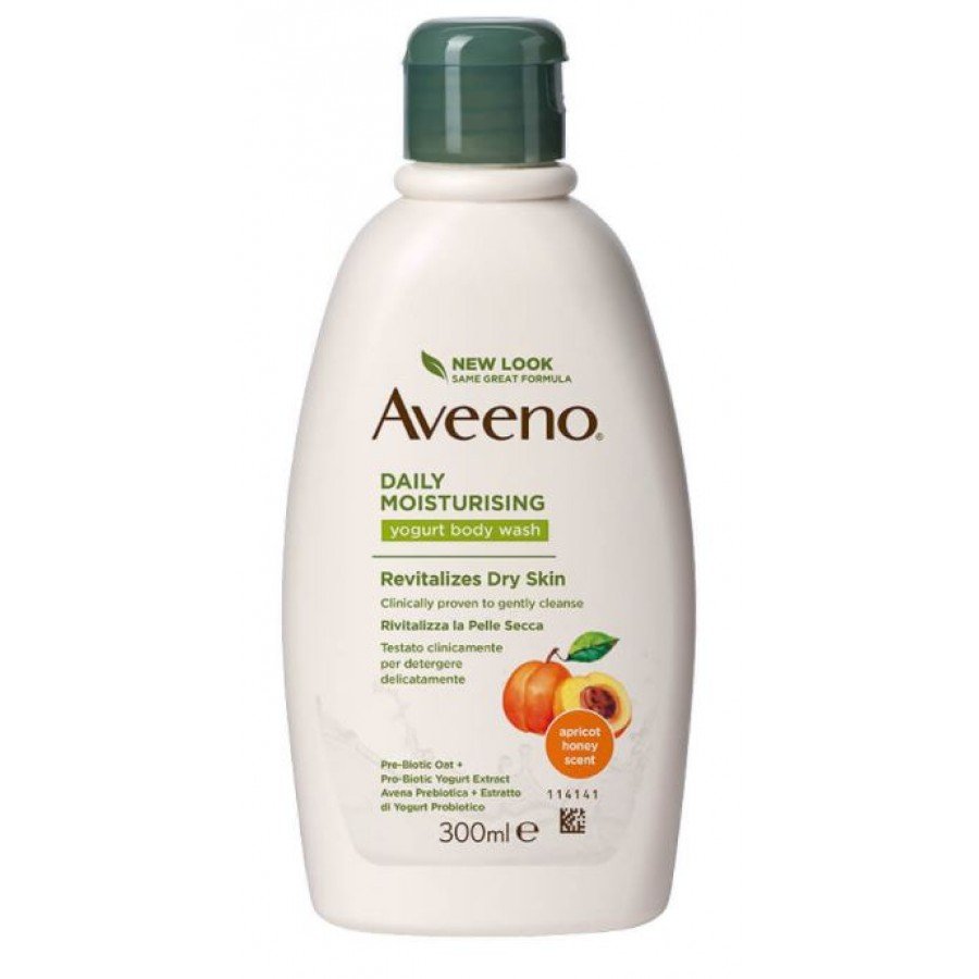 Aveeno - Bagno Doccia al Profumo di Miele e Albicocca 300 ml