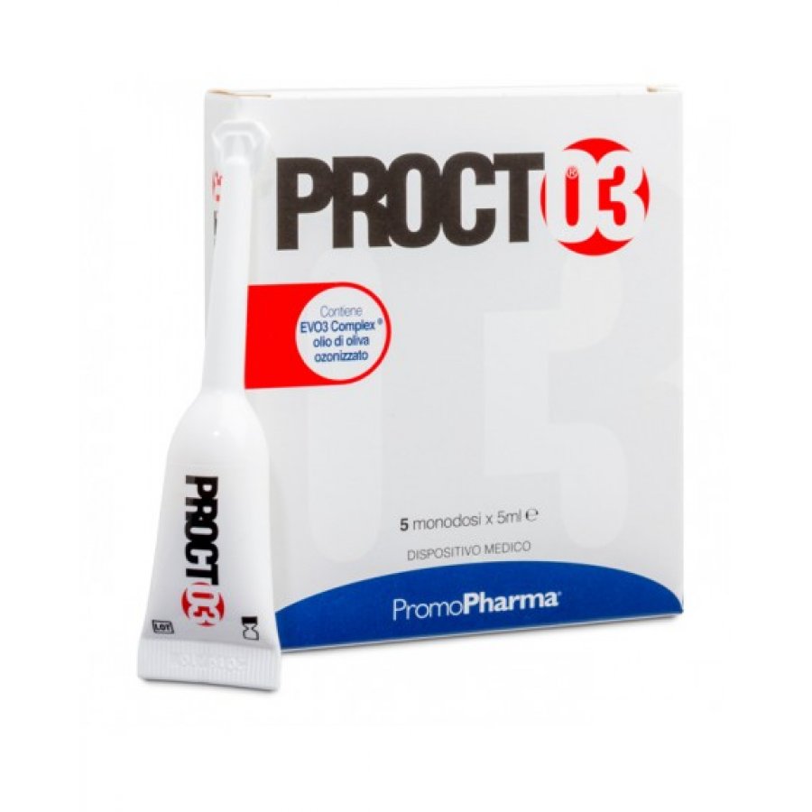 Proct 03 - Crema Emorroidi 5 Monodosi da 5ml, Trattamento Istantaneo per il Benessere Anorettale