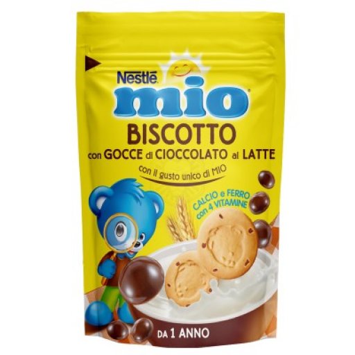 Nestlé Mio Biscotto Gocce di Cioccolato al Latte 1 Anno+ 150g - Snack Nutriente per Bambini