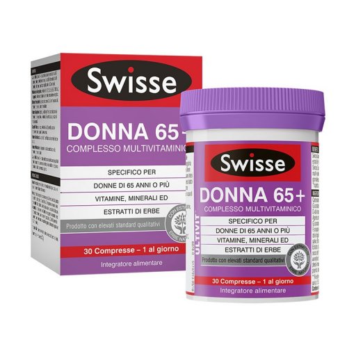 Swisse - Donna 65+ Multivitaminico 30 Compresse, Integratore Multivitaminico per Donne Ultra 65+