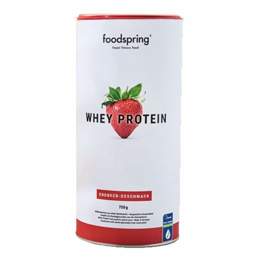 Foodspring Whey Protein Fragola 750g - Proteine per lo Sviluppo Muscolare e Gusto Eccezionale