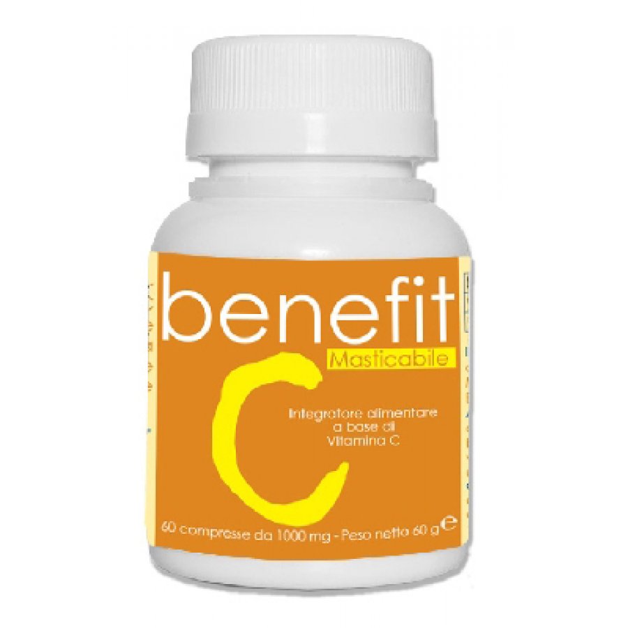 Benefit C - 60 Compresse Masticabili per un Supporto Antiossidante Naturale