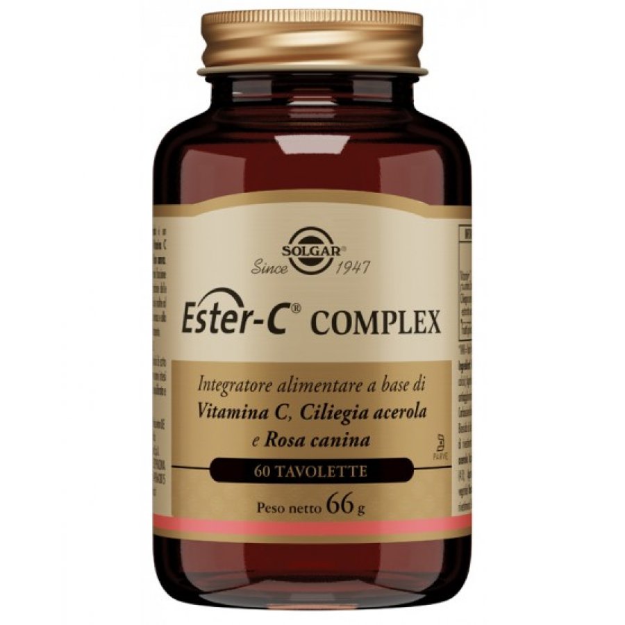 Solgar - Ester C Complex 60 Tavolette - Integratore di Vitamina C con Bioflavonoidi