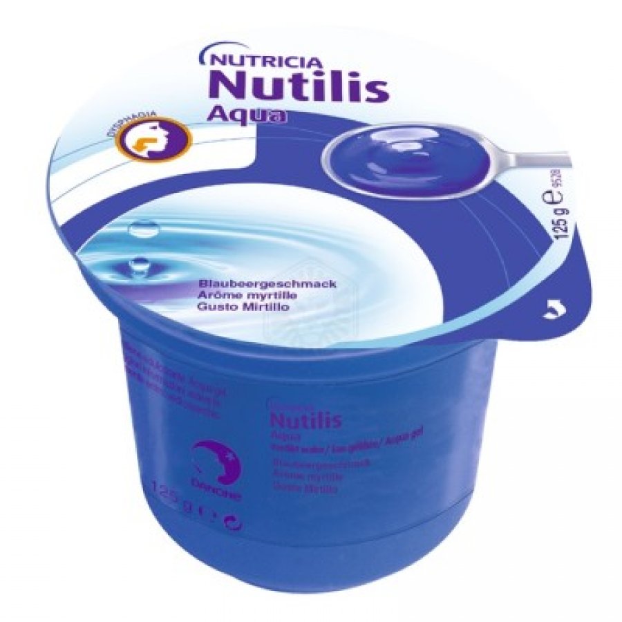 Nutilis Aqua Gel Mirtilli Nutricia 12x125 ml - Bevanda Gelatinosa per Disfagia