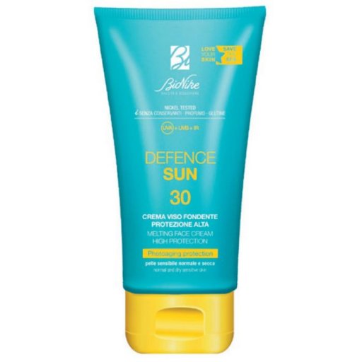 Crema solare viso fondente SPF 30, Bionike, 50ml - Protezione solare per pelle sensibile