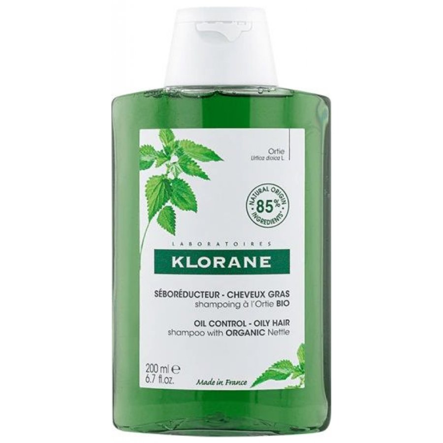 Klorane - Shampoo All’Ortica per Capelli Grassi 200ml - Rimedio Naturale