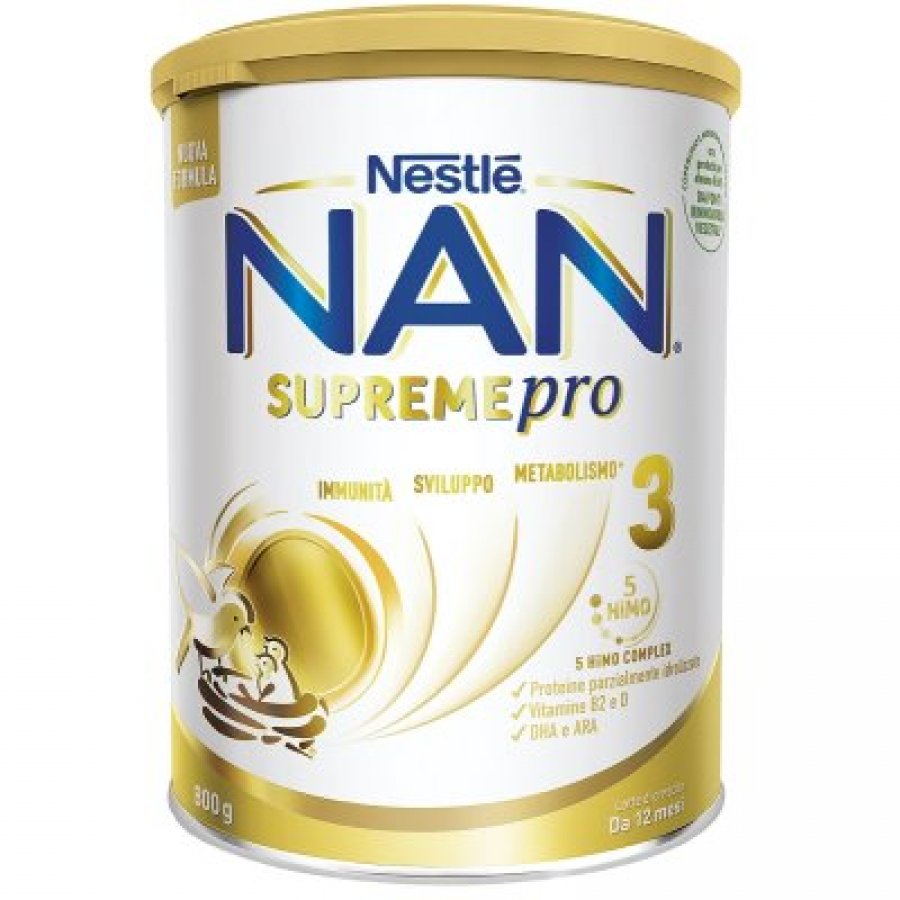 Nestlé - Nan Supreme Pro 3 Latte Crescita 800g - Alimenta la Crescita Salutare del Tuo Bambino