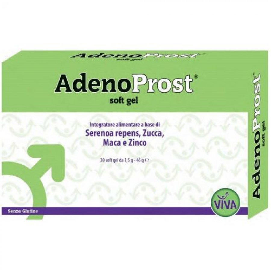 ADENOPROST 30 Soft Gel - Integratore Prostata per la Salute Uomo, 30 Capsule