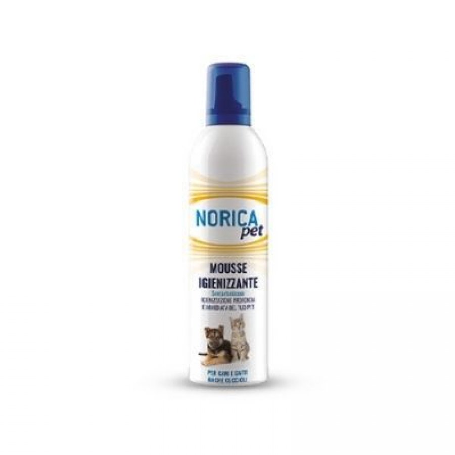 Norica Pet Mousse Igienizzante Per Cani e Gatti 400ml - Schiuma Deodorante per Animali - Igiene e Freschezza