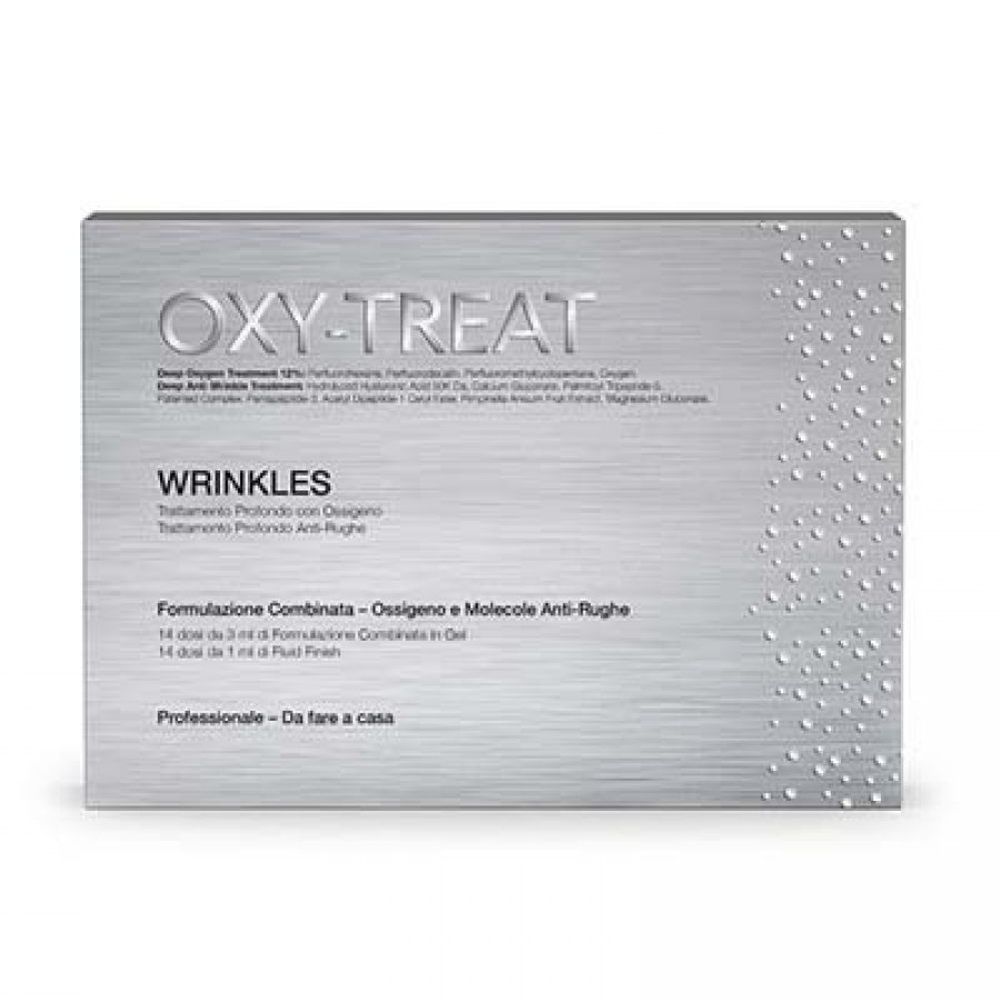 Labo International Oxy-Treat Wrinkles Cofanetto - Trattamento all'Ossigeno Attivo - 14 dosi da 3ml di Formulazione Combinata in Gel + 14 dosi da 1ml di Fluid Finish