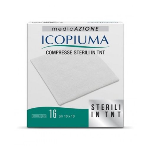 Garza Icopiuma Compressa Sterile Tessuto Non Tessuto 10x10cm 16 Pezzi - Protezione Lesioni e Tamponamento