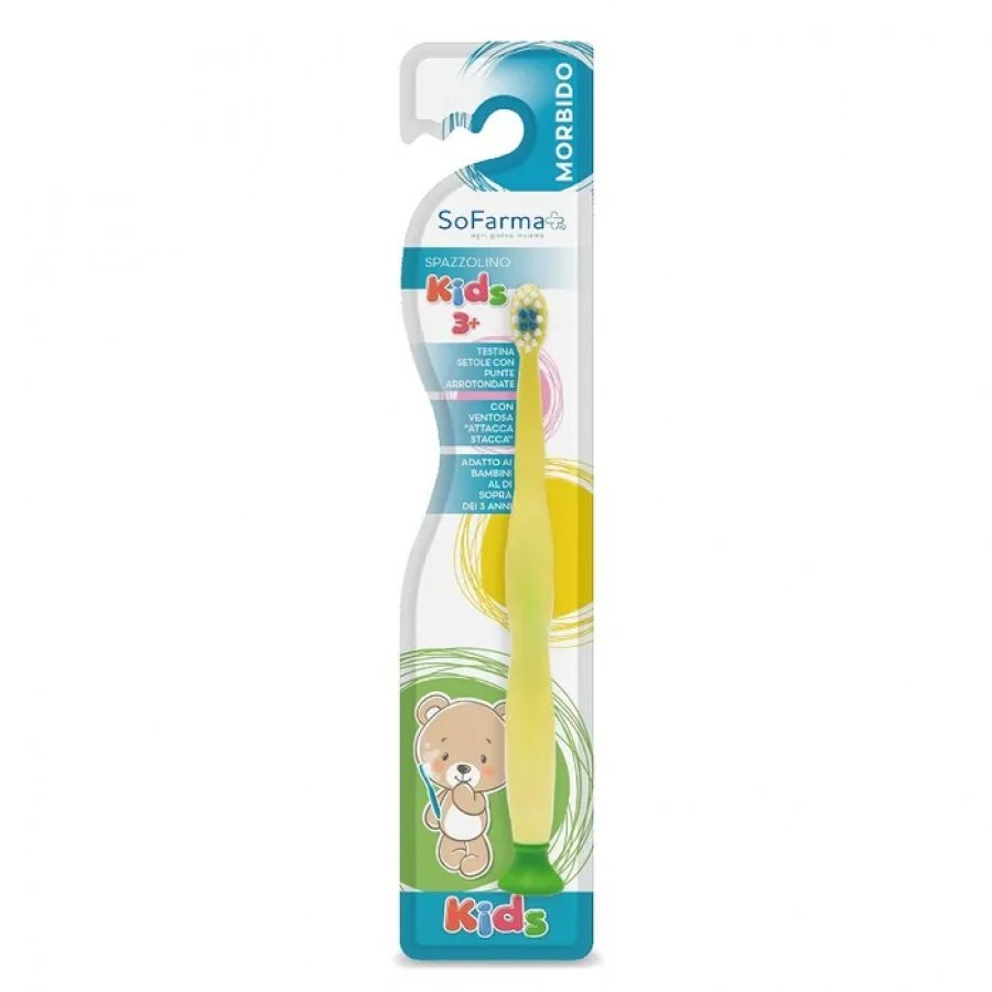 SoFarmapiù Spazzolino Kids 1 Pezzo 3+ Anni - Igiene Orale Divertente per Bambini