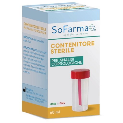 Sofarmapiù Contenitore Sterile per Analisi Coprologiche (Raccoglitore Feci) 60ml