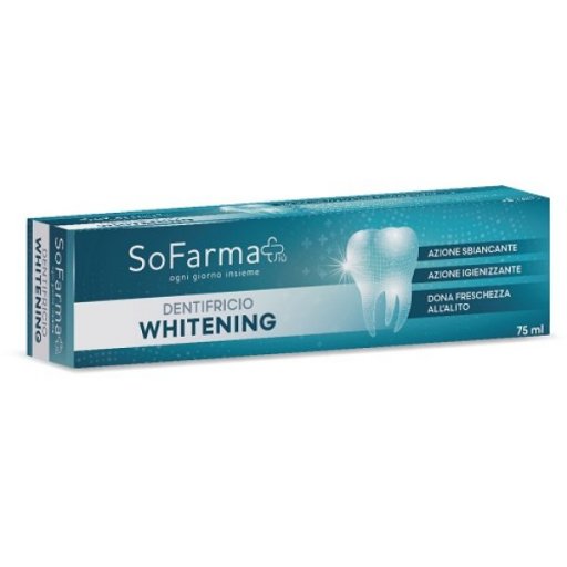 Sofarmapiù Dentifricio Whitening 75ml con Estratti di Propoli e Rhus Continus - Sorriso luminoso e alito fresco