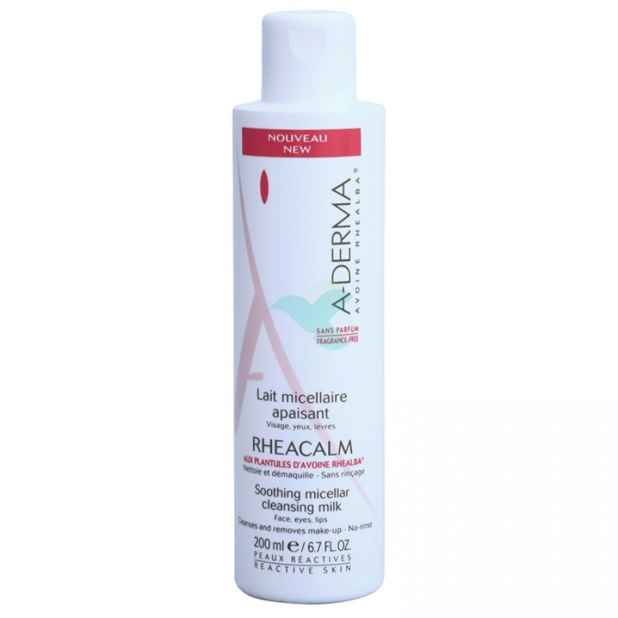 Aderma Rheacalm - Latte Micellare 200ml - Detergente Delicato per Pelle Sensibile