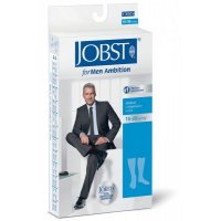 Jobst For Men - Calza Compressiva 15-20mmHg Gambaletto Blu Taglia 2